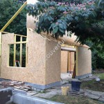 Construction en ossature bois d'un abris de jardin